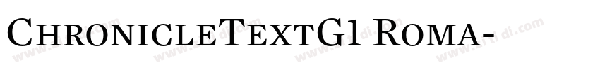 ChronicleTextG1 Roma字体转换
